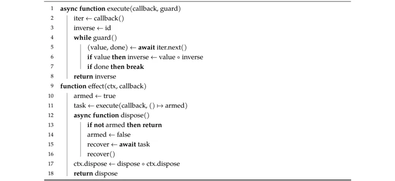 Algorithm 1: Effect tracking engine in Cordis
