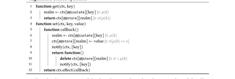 Algorithm 2: Coeffect get and set operations