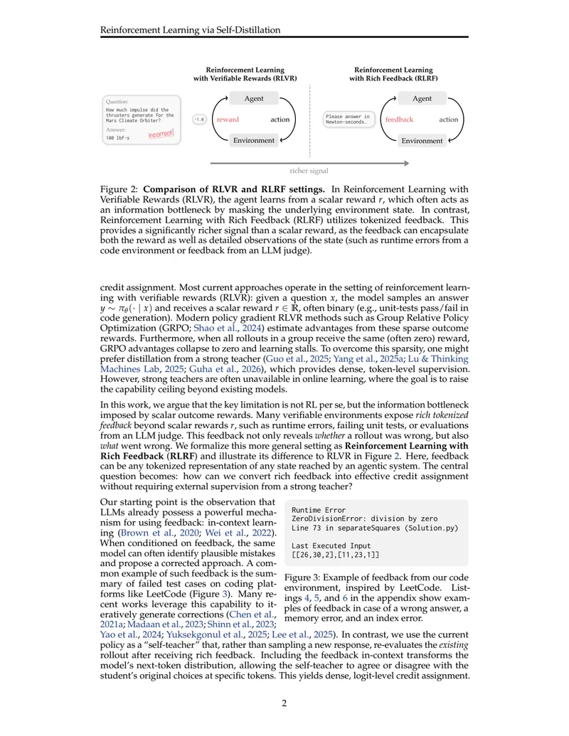 Figure 2: Comparison of RLVR and RLRF settings